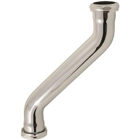 Keeney Mfg 1-1/4 in. x 1-1/4 in. 17-Gauge Brass Slip Joint Double Offset Pipe, Chrome 7037PCBN